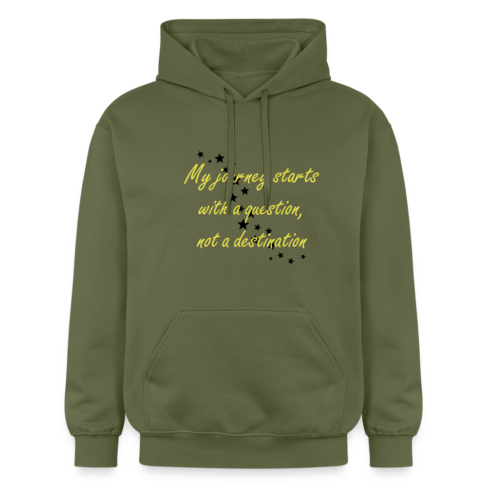 My journey starts ...  - Unisex Premium Hoodie - militairgroen