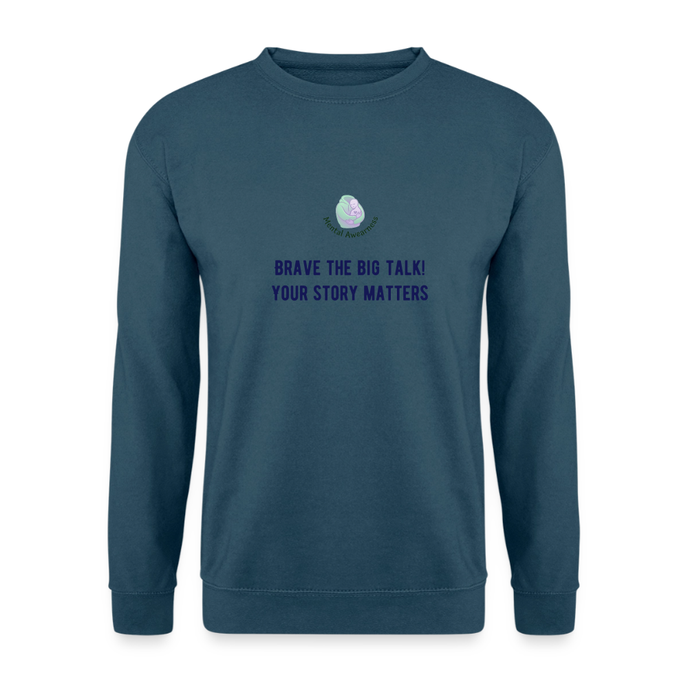 Brave The Big Talk unisex sweatshirt met statement print trendy warme comfortabele sweater casual outfit voor iedereen