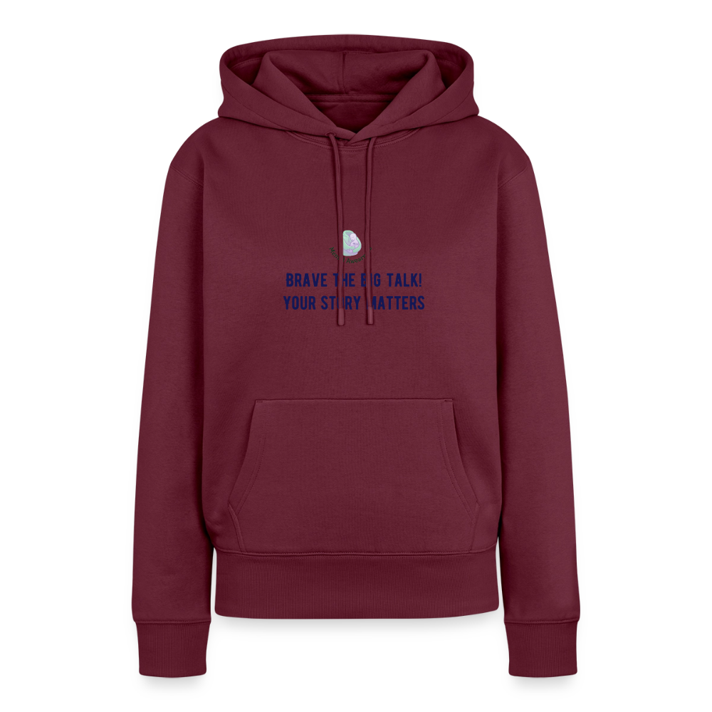 Brave The Big Talk dames premium hoodie met statement print trendy comfortabele hoodie voor vrouwen casual streetwear outfit