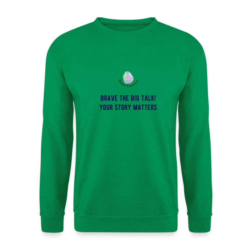 Brave The Big Talk unisex sweatshirt met statement print trendy warme comfortabele sweater casual outfit voor iedereen