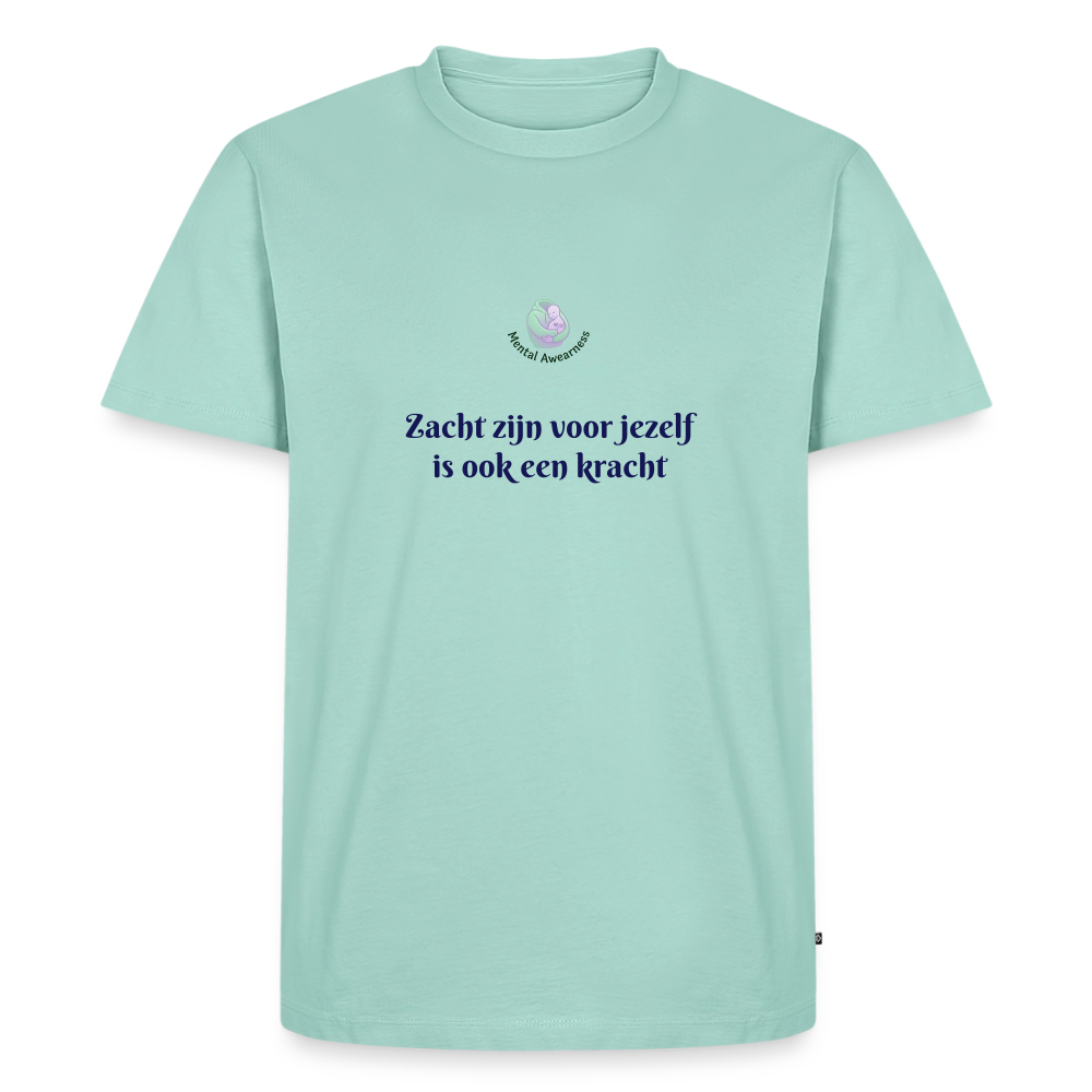 Zacht Zijn Voor Jezelf Is Ook heren t-shirt met inspirerende tekst comfortabel trendy shirt voor mannen casual outfit