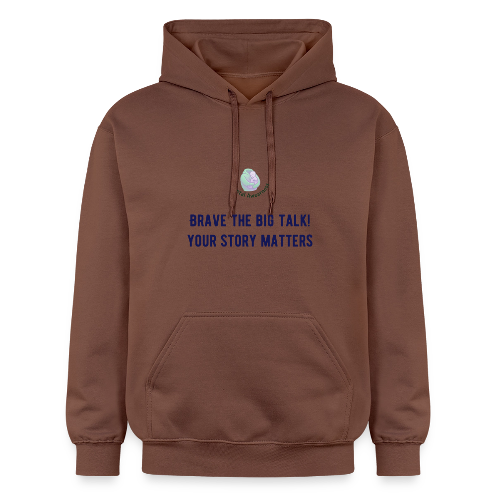 Brave The Big Talk unisex hoodie met statement print trendy comfortabele hoodie casual streetwear outfit voor iedereen