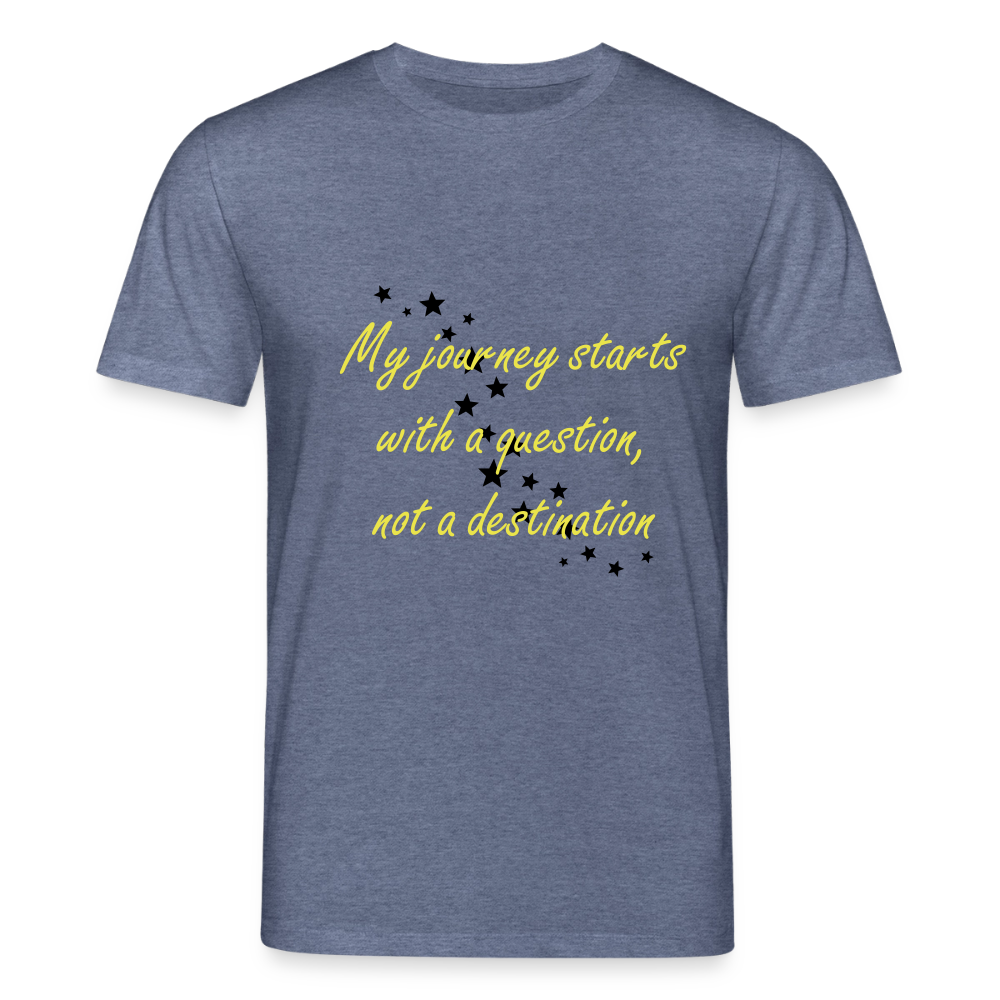 My journey starts ...  - Men Premium T-shirt - donkerblauw gemêleerd