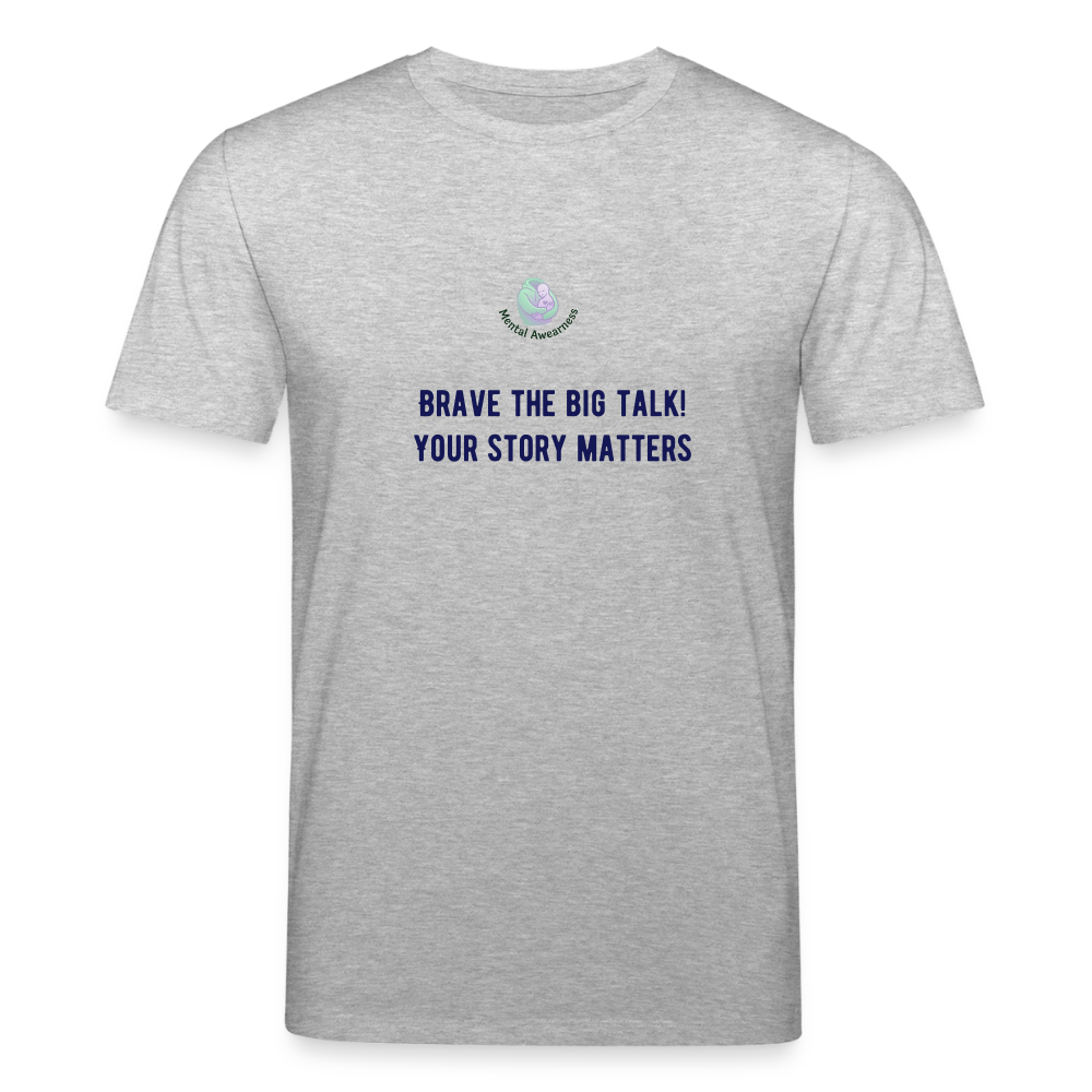 Brave The Big Talk unisex t-shirt met statement print trendy comfortabel shirt casual outfit voor dames en heren