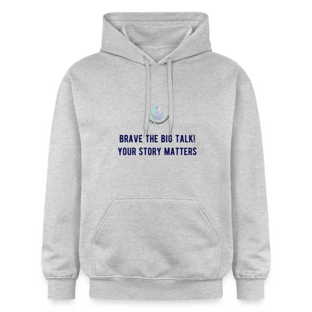 Brave The Big Talk unisex hoodie met statement print trendy comfortabele hoodie casual streetwear outfit voor iedereen