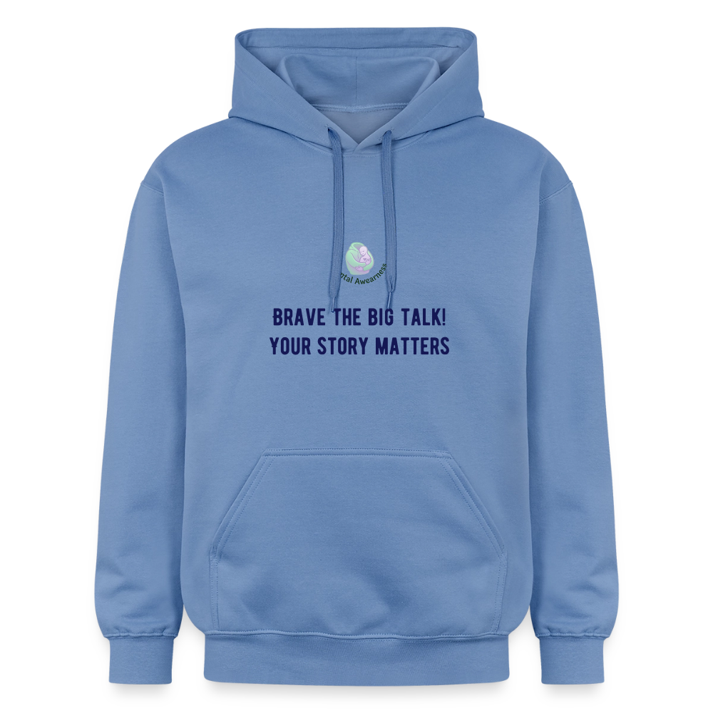 Brave The Big Talk unisex hoodie met statement print trendy comfortabele hoodie casual streetwear outfit voor iedereen