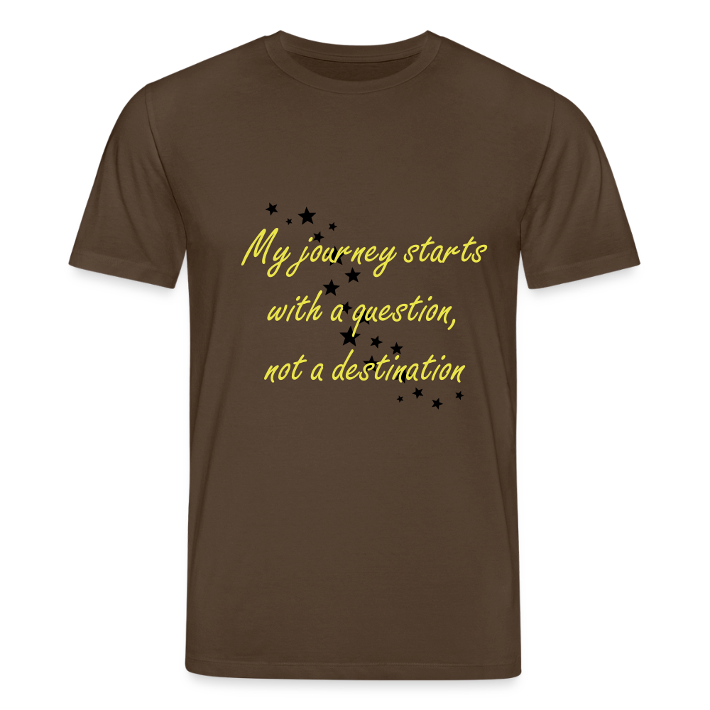 My journey starts ...  - Men Premium T-shirt - donkerbruin