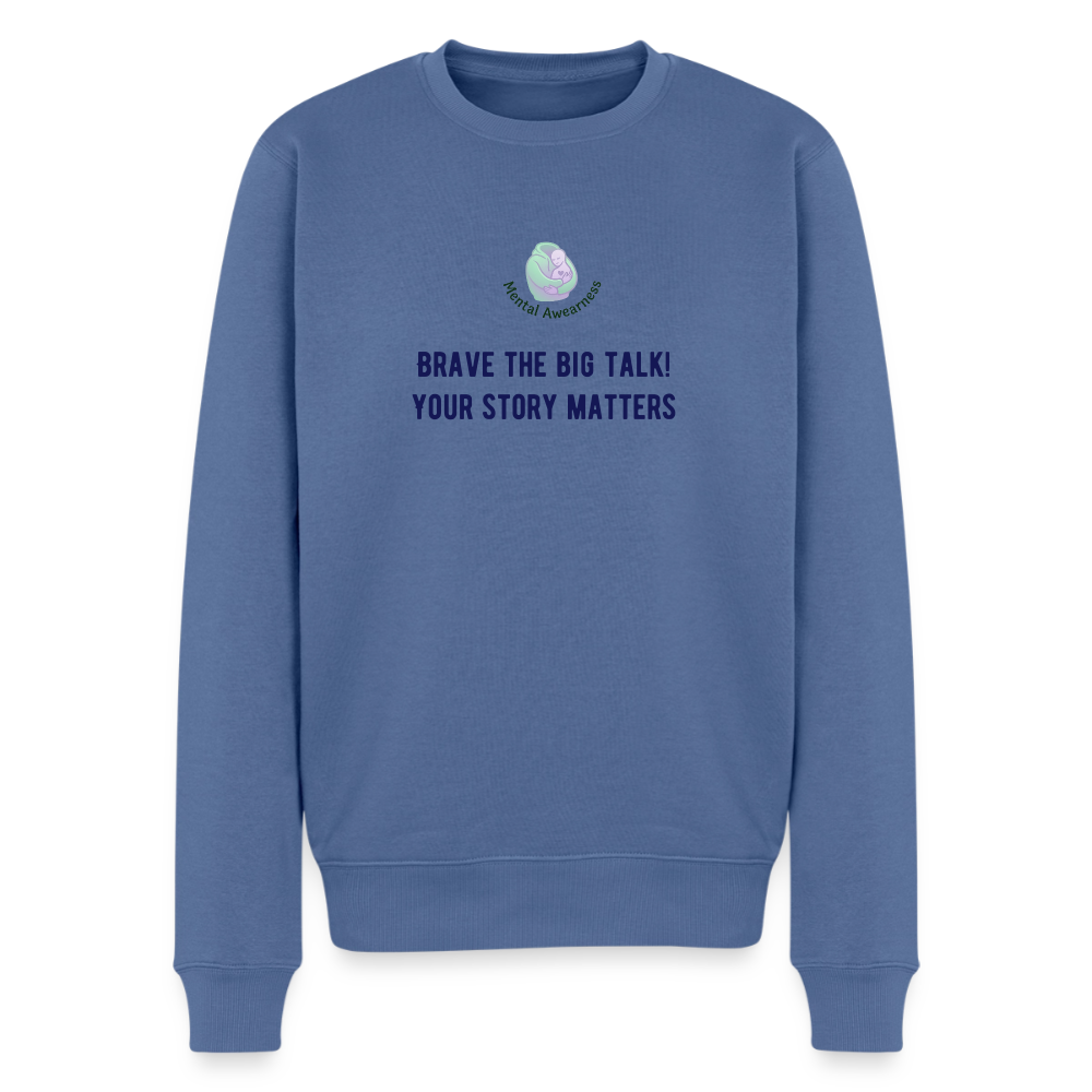 Brave The Big Talk heren sweatshirt met statement print trendy warme comfortabele sweater voor mannen casual outfit