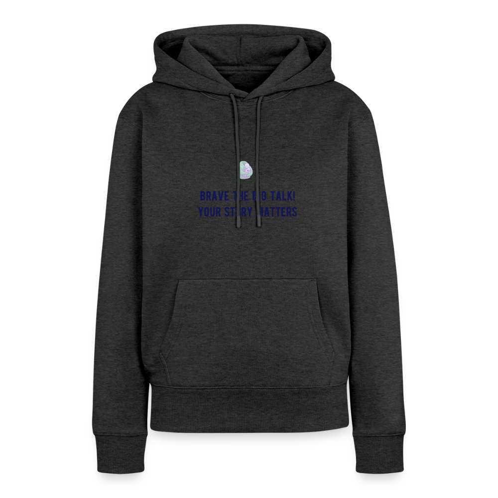Brave The Big Talk dames premium hoodie met statement print trendy comfortabele hoodie voor vrouwen casual streetwear outfit