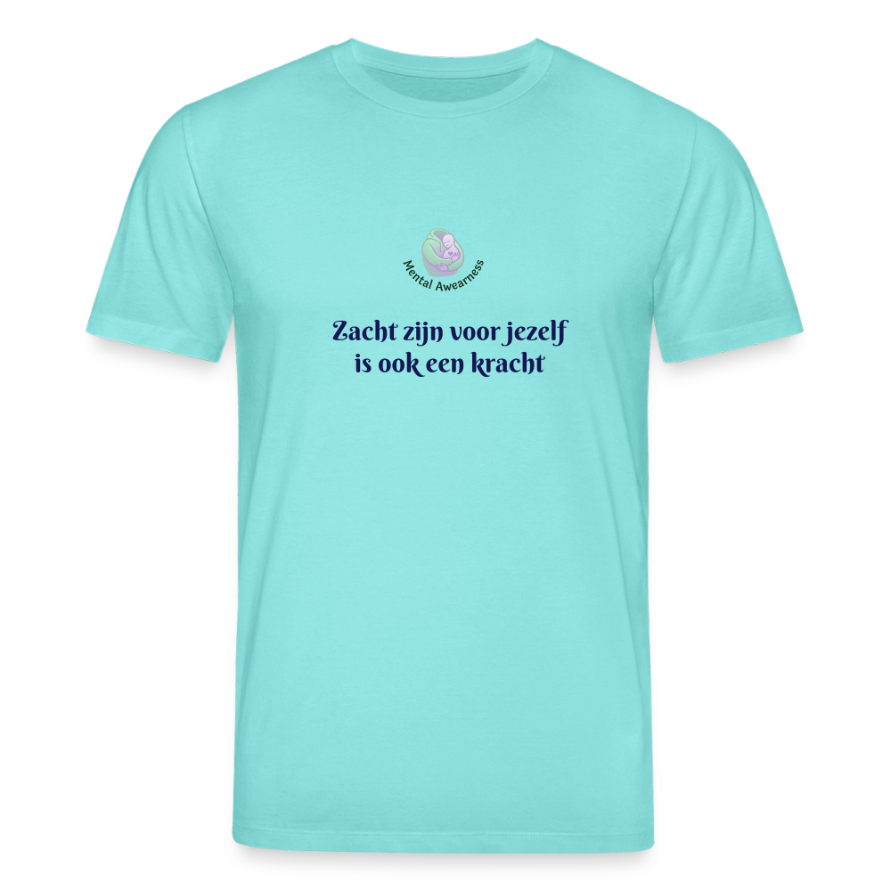 Zacht zijn voor jezelf is ook ... - Dames T-shirt - zwembad blauw