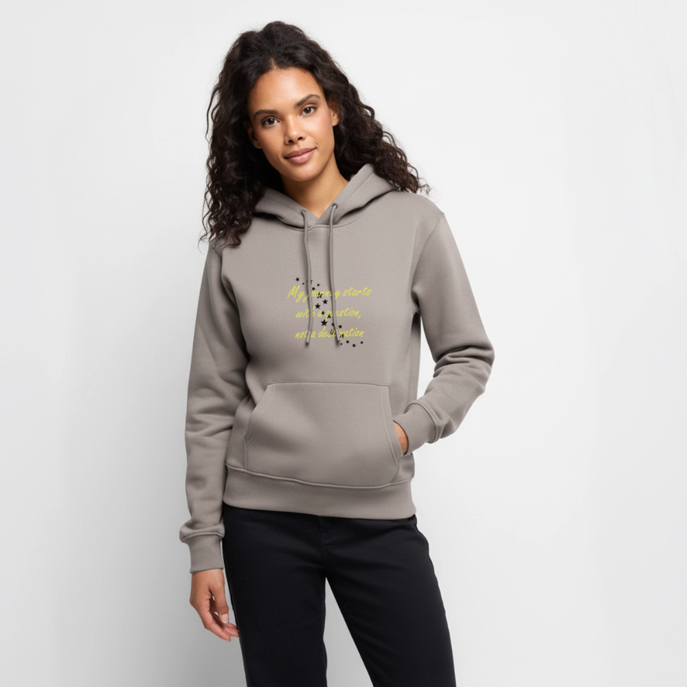 My journey starts ...  - Women Premium Hoodie - taupe