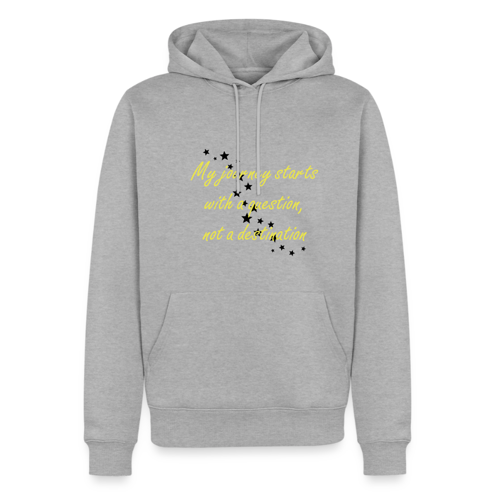Mu journey starts ...  - Men Premium Hoodie - grijs gemêleerd