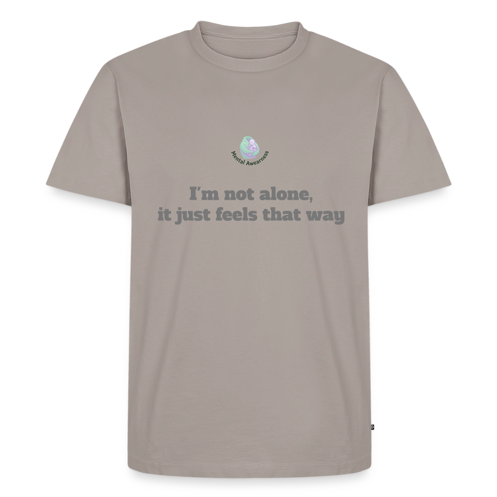 I'm not alone, it just... -  Heren T-shirt - taupe