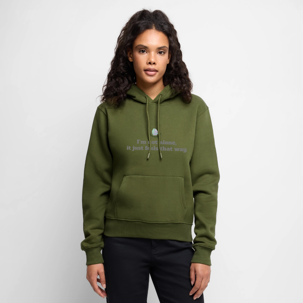 I'm not alone, it just... - Women Premium Hoodie - kaki