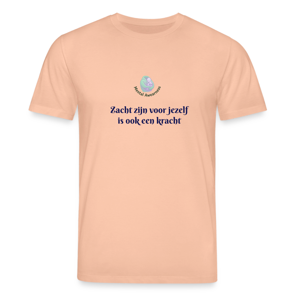 Zacht zijn voor jezelf is ook ... - Dames T-shirt - perzik
