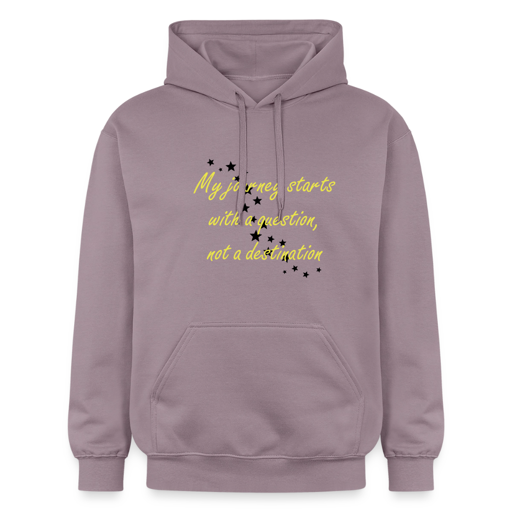 My journey starts ...  - Unisex Premium Hoodie - paarsgrijs 