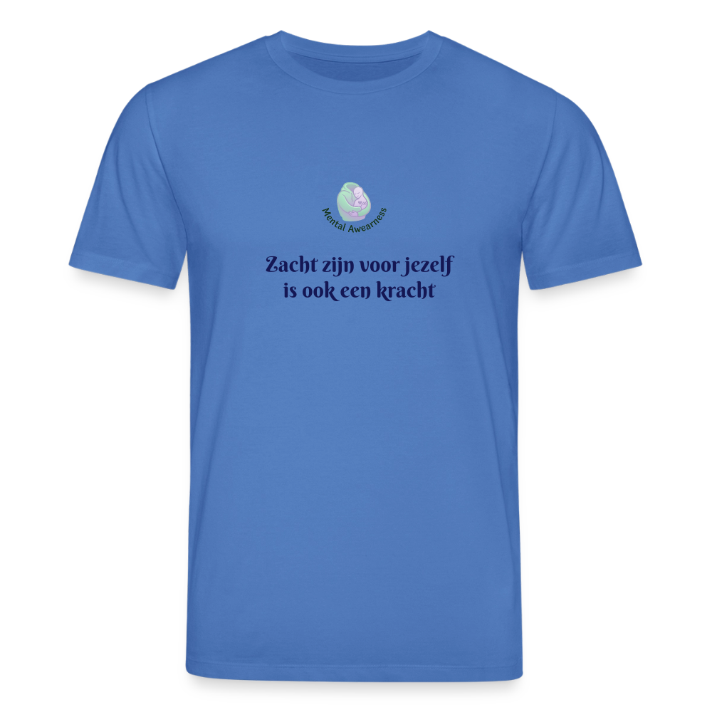 Zacht zijn voor jezelf is ook ... - Dames T-shirt - mindful blauw